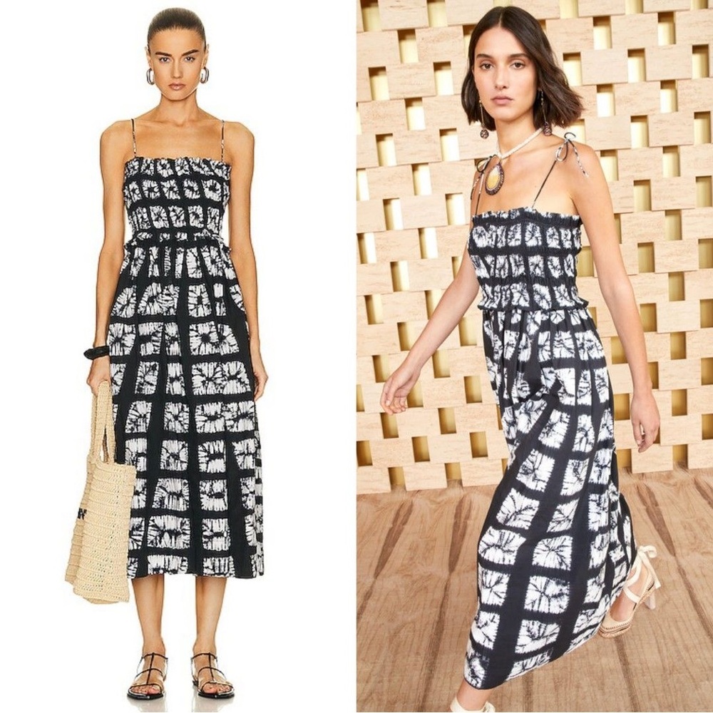 Ulla Johnson AkShara abstract midi dress. Worn once on honeymoon.